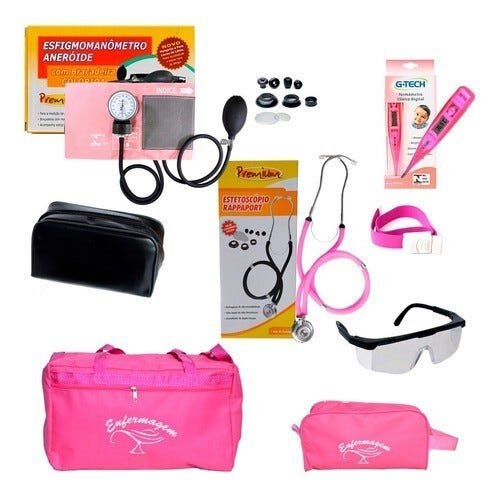 Kit Para Enfermagem Com Aparelho De Pressão Diversas Cores - Pink-Marca Pamed - Símbolo da Enfermage - 2