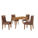 Ver imagem 2 de Mesa de Jantar Copper 120cm Tampo Canto Copo Mdf com 4 Cadeiras Isadora Moderna Mobilia