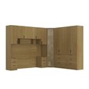 Ver imagem 2 de Quarto Modulado Queen 6 Peças Altezza Clean Freijó