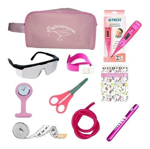 Kit Material De Bolso Para Enfermagem Completo - Pink - 4