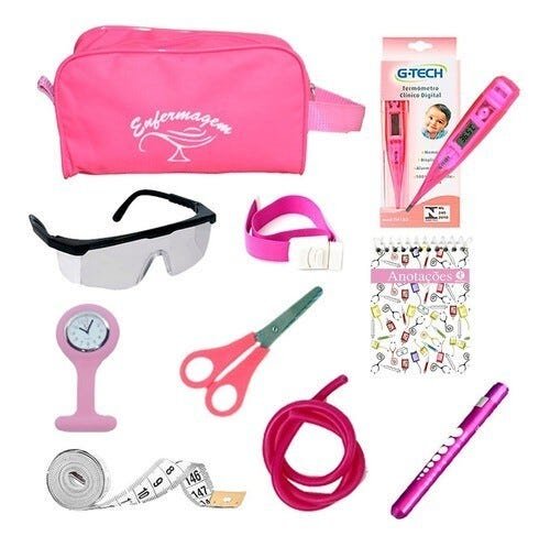 Kit Material De Bolso Para Enfermagem Completo - Pink