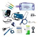 Ver imagem 1 de Kit para Enfermagem Completo + Necessaire Transparente - Azul