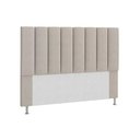 Ver imagem 2 de Cabeceira Estofada Cama Box Casal 1,40m Carla Suede Bege