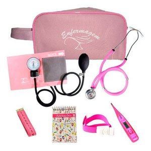 Kit 14 De Enfermagem Premium - Verde - Rosa