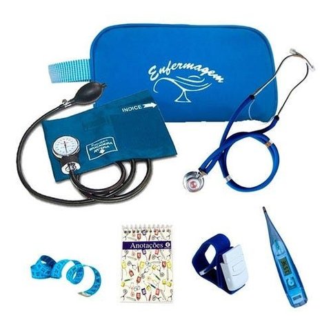 Kit 14 de Enfermagem Premium - Verde - Azul