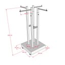 Ver imagem 3 de Expositor Cabideiro 4 Braços Robust Base Em MDF Comac Preto