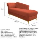 Ver imagem 4 de Kit Diva Recamier Vanessa 160cm Lado Direito e 02 Poltronas Laura Suede - Doce Sonho Móveis RECAMIER