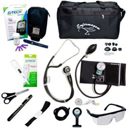 Kit Enfermagem Com Esfigmo P.a.med Luxo - Preta (Bolsa modelo 2) - 1