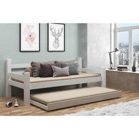 Bicama Madeira Maciça para Colchão 78/88 x 188cm Paris Multimóveis VCR4139 