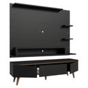 Ver imagem 3 de Rack com Painel para Tv até 60 Polegadas 180 Cm com Pés Preto/rustic Reims Madesa Preto/rustic