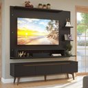 Ver imagem 1 de Rack com Painel para Tv até 60 Polegadas 180 Cm com Pés Preto/rustic Reims Madesa Preto/rustic