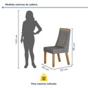 Ver imagem 3 de Kit de 6 Cadeiras para Sala de Jantar Dora