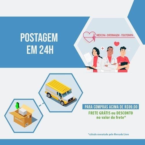 Kit Enfermagem P.a.med Barato Completo Com Garantia E Nf-e - Preto - Símbolo da Enfermagem - 5