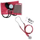 Ver imagem 3 de Kit Basic para Enfermagem com Aparelho de Pressão e Estetoscópio Duplo Rappaport - Vermelho Escuro