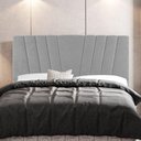 Ver imagem 7 de Cabeceira Cama Box Casal Dublin 140cm Suede Cinza Claro - Abmaza