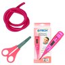 Kit Basic para Enfermagem com Aparelho de Pressão e Estetoscópio Duplo Rappaport - Rosa - 3