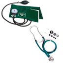 Ver imagem 2 de Kit Basic para Enfermagem com Aparelho de Pressão e Estetoscópio Duplo Rappaport - Verde