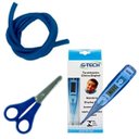 Ver imagem 3 de Kit Basic para Enfermagem com Aparelho de Pressão e Estetoscópio Duplo Rappaport - Azul
