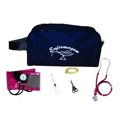 Kit Basic para Enfermagem com Aparelho de Pressão e Estetoscópio Duplo Rappaport - Azul marinho com  - 1