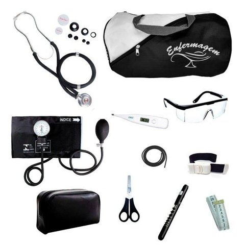 Kit Enfermagem com Nota e Garantia Limitada - Preta-marca Premium