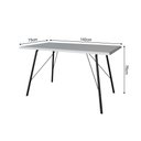 Ver imagem 6 de Mesa Jantar Paraty 140cm com 4 Cadeiras Pretas Diamond para Sala de Jantar Cozinha - Branco/preto