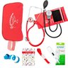 Kit Aparelho De Pressão Estetoscópio + Necessaire Exclusiva - Vermelho - 1