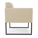 Ver imagem 5 de Poltrona Elisa Suede Base Metálica Industrial Preto - D'Rossi Bege