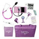 Ver imagem 4 de Kit com Porta Jaleco para Enfermagem Completo - Lindo - Azul