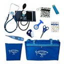 Ver imagem 1 de Kit com Porta Jaleco para Enfermagem Completo - Lindo - Azul