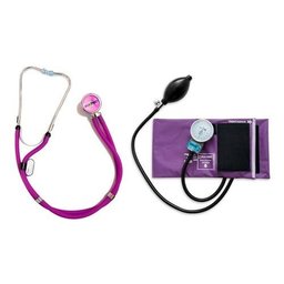 Kit Com Porta Jaleco Para Enfermagem Completo - Lindo - Roxo - 2