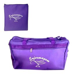 Kit Com Porta Jaleco Para Enfermagem Completo - Lindo - Roxo - 3