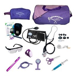 Kit De Enfermagem Completo Premium Com Relógio - Roxo - 1