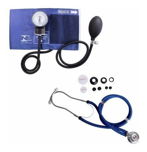 Kit Aparelho De Pressão E Estetoscópio Azul - Premium