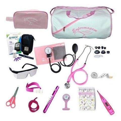 Super Kit Enfermagem Delux Med. Glicose G-tech Top - Rosa