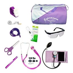 Kit Enfermagem Aparelho De Pressão Estetoscópio Várias Cores - Azul - 5