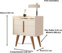 Ver imagem 3 de Mesa de Cabeceira 1188 Pés Palito Davi Perola - Comprar Moveis em Casa