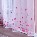 Ver imagem 3 de Cortina para Quarto Voil Estampado Corações 2,00m X 2,30m - para Varão Simples