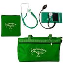 Ver imagem 1 de Kit com Bolsa Tipo Pasta, Porta Jaleco e Estetoscópio e Esfigmomanômetro P.a Med - Verde
