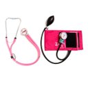 Ver imagem 2 de Kit Bolsa Tipo Pasta, Necessaire Retangular, Porta Moedas e Esteto com Esfigmo Pa Med - Pink