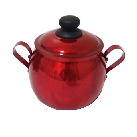 Açucareiro Soft de Alumínio Vermelho Bojudo 300g Belmar