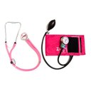 Ver imagem 2 de Kit Bolsa Tipo Pasta, Necessaire Retangular, Porta Moedas e Esteto com Esfigmo Pa Med - Fúcsia - Ro