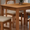 Ver imagem 3 de Conjunto de Mesa com 4 Cadeiras Praiana Araúna Freijó e Bege