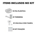 Ver imagem 2 de Pia Lavatório Banheiro 8L + Torneira Branca