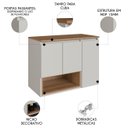 Ver imagem 3 de Gabinete de Banheiro 80cm para Cuba 3 Portas Taos Mel/arenas F10 - Mpozenato