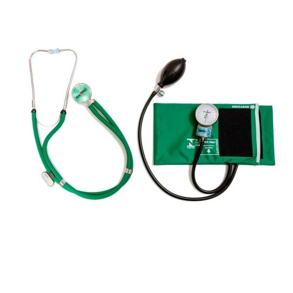 Kit Material de Bolso para Enfermagem Completo com Esfigmomanômetro Pa Med - Verde - 3