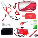 Ver imagem 1 de Kit de Enfermagem Completo com Medidor de Pressão Premium - Vermelho
