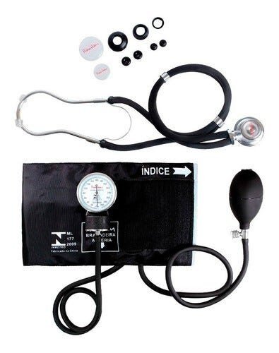 Kit de enfermagem completo com medidor de pressão Premium - Preta-Marca Premium - 2