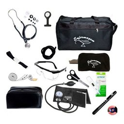 Kit de enfermagem completo com medidor de pressão Premium - Preta-Marca Premium - 1