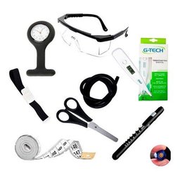 Kit de enfermagem completo com medidor de pressão Premium - Preta-Marca Premium - 3