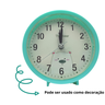 Relógio Despertador Analogico Estilo Antigo Pequeno Alarme Retrô Redondo Verde - 7